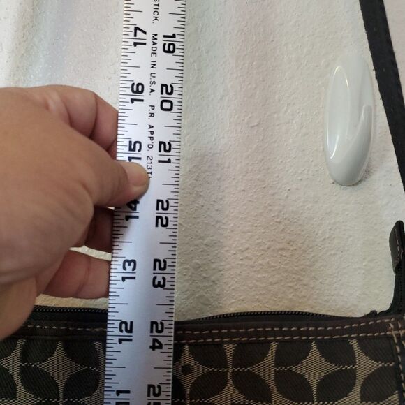 Fossil Signature Crossbody Bag Canvas Medium Pockets Black Purse Y2k‎ 90s - Picture 3 of 15